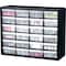 Akro-Mils Storage Cabinet with 24 Drawers, Plastic; Polymer, 15.8" H x 6.4" D AKM10124 - alternate 2
